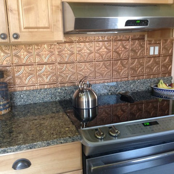 Shiny Copper Backsplash