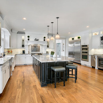 Shore Style White and Pewter Kitchen