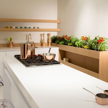 SieMatic PURE Design - White Kitchen with indoor herb garden