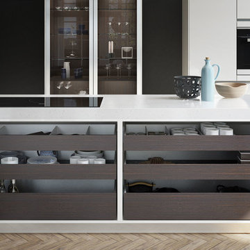 SieMatic UBAN Design - Kitchen Island with Open Drawer System