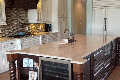 Example of a tuscan kitchen design in Tampa