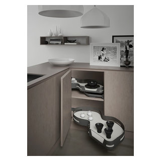 SIGE Materia EVO Kidney Shelf - Corner Cupboard Storage - Modern - Kitchen  - Melbourne - by Wilson & Bradley | Houzz UK