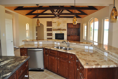 Inspiration for a southwestern kitchen remodel in Houston