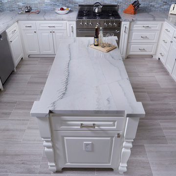 Silver Beige Limestone Kitchen Floor Tile
