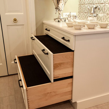 Silver Cloth Lined Drawers