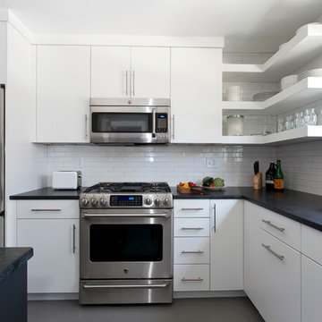 Simple, Clean Lines in this White Kitchen
