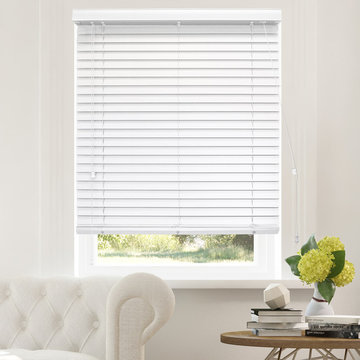 Simply White (Commercial Grade Faux Wood) - Faux Wood Blinds