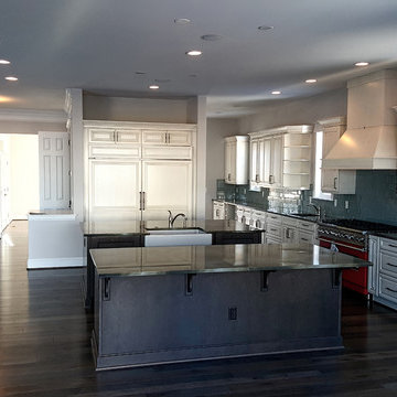 Single-Wall Kitchen with Two Islands