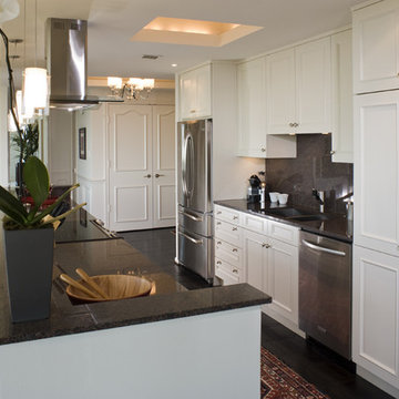 Single Wall White Kitchen