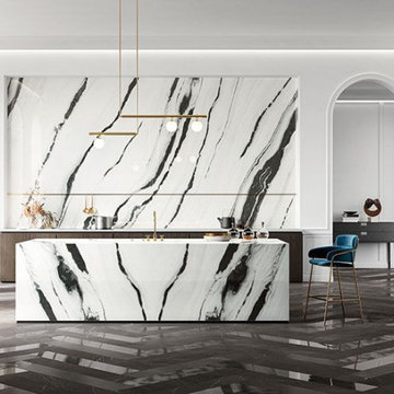 Slab Porcelains Panda Black & White Kitchen Tiles