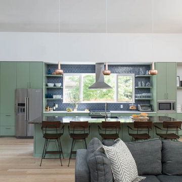 Slate Blue Chaine Homme Kitchen Backsplash