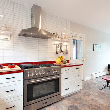 Sleek White Tiles at the Range