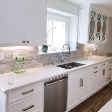 Small galley kitchen reconfiguration in Los Angeles