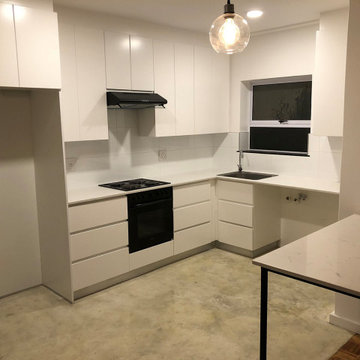Small White Minimalist Residential Apartment Flat Renovation