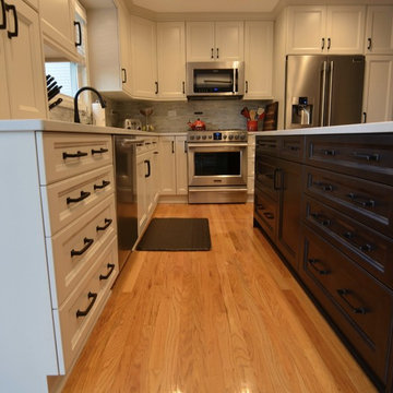Small White Transitional Kitchen in Downers Grove, IL