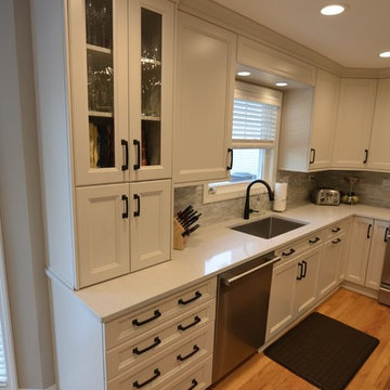 Small White Transitional Kitchen in Downers Grove, IL
