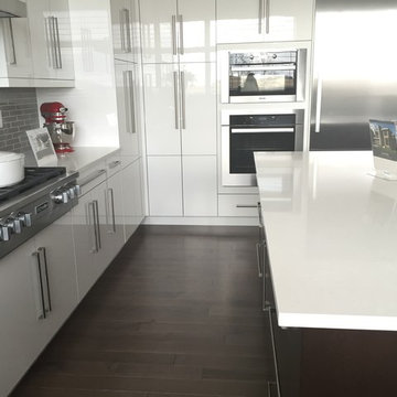Smoky Grey Hardwood Floor - Kitchen