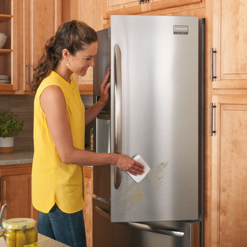 Smudge proof stainless steel appliances