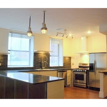 SoHo, NY Minimalist Kitchen & Dining Room Renovation