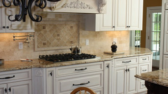 Tristone Tile Inc Blue Flowers Granite Beach House Bathroom