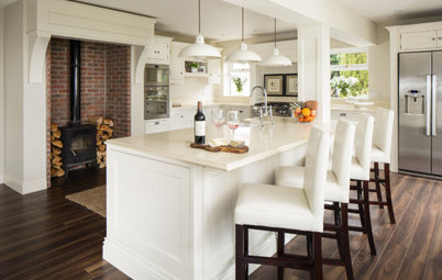 A Bright Kitchen Addition With a Wood-Burning Stove
