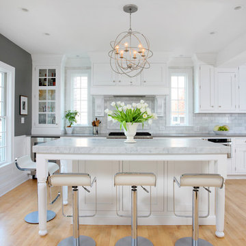 Soothing White and Gray Kitchen Remodel