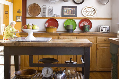 Eclectic kitchen photo in Portland Maine