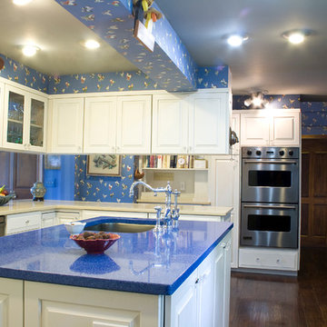 Spacious Blue Kitchen