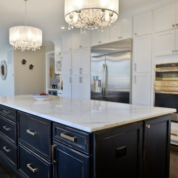 Spacious Modern White Design Brings New Light to Busy Kitchen