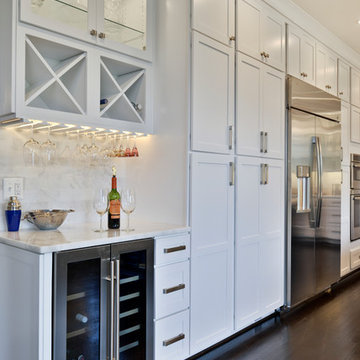 Spacious Modern White Design Brings New Light to Busy Kitchen