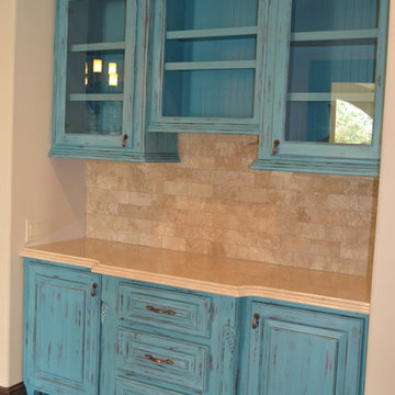 Spanish Flare - Turquoise Cabinetry