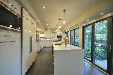 Design ideas for a contemporary kitchen in Edmonton.