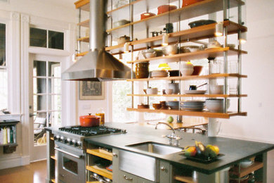 Eclectic kitchen in San Francisco.