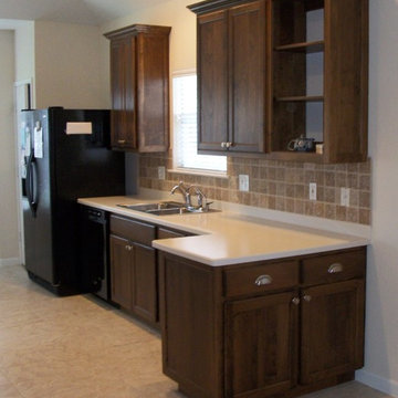 Square Flat Panel Kitchen - Stained