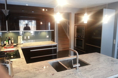 Minimalist kitchen photo in Edmonton