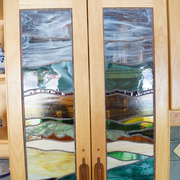 Stained glass cupboard door