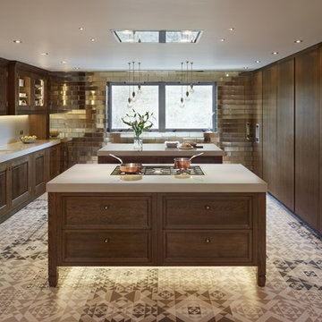 Stained Oak Bespoke Kitchen with traditional & contemporary furniture