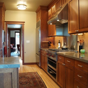stained white oak cabinetry