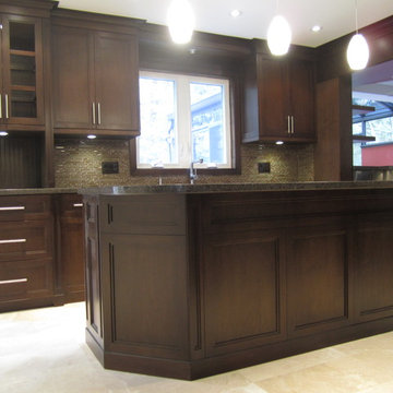 Stained wood kitchens