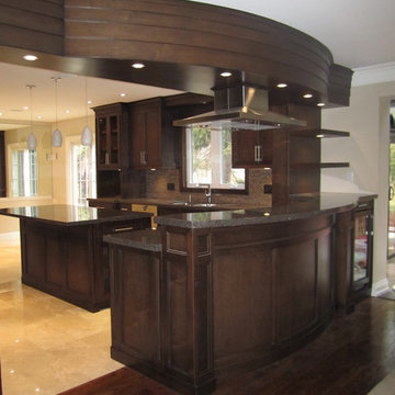 Stained wood kitchens