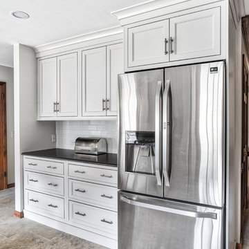 Stainless Refrigerator and Plenty of Cabinet Space!