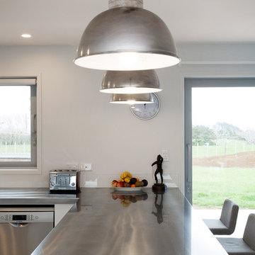 Stainless Steel Benchtops and Pendant Lights