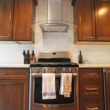Stainless Steel Range and Glass Hood