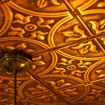 Stamped Copper Ceiling Detail
