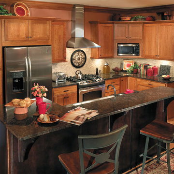 StarMark Cabinetry Kitchen with sideboard and island