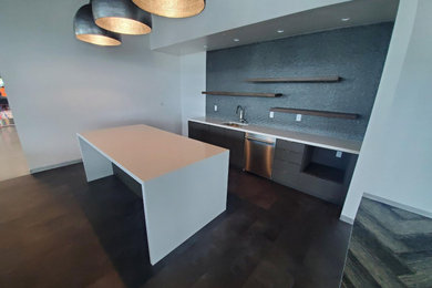 Statement Lighting with Custom Cabinetry