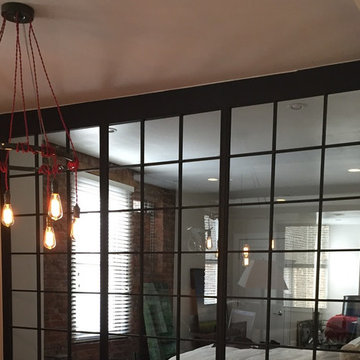 Steel & Glass French Doors Wall Panel