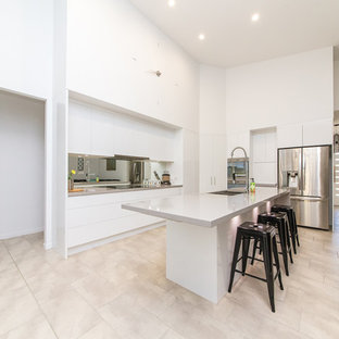 75+ Küchen mit Rückwand aus Spiegelfliesen Ideen & Bilder - Dezember