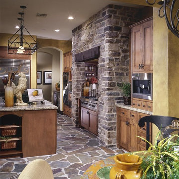 Stone Accent Wall Kitchen