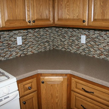 Stone & Glass Mosaic Kitchen Backsplash Tile 002
